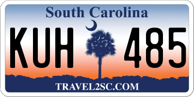 SC license plate KUH485