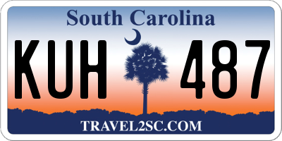 SC license plate KUH487