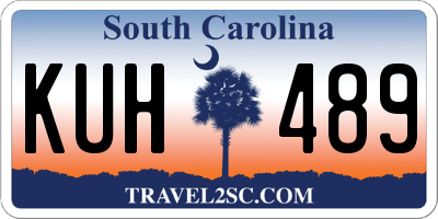 SC license plate KUH489