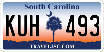 SC license plate KUH493