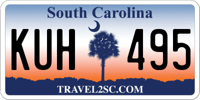 SC license plate KUH495