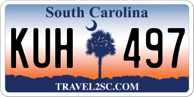 SC license plate KUH497
