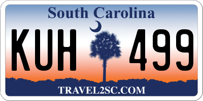 SC license plate KUH499