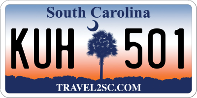 SC license plate KUH501