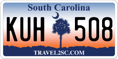 SC license plate KUH508