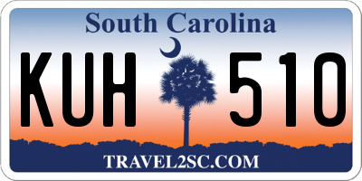 SC license plate KUH510