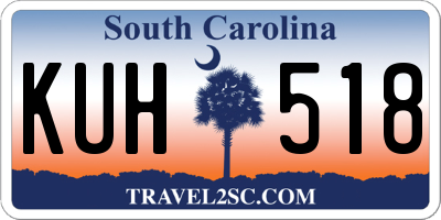 SC license plate KUH518