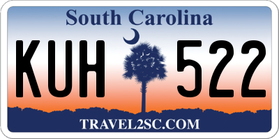 SC license plate KUH522