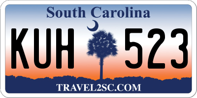 SC license plate KUH523