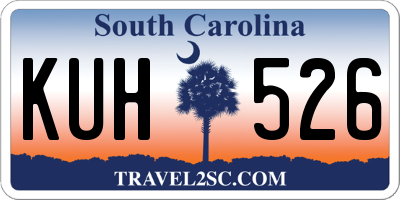 SC license plate KUH526