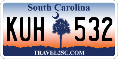 SC license plate KUH532