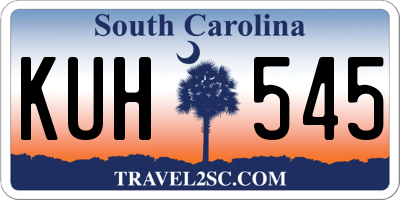 SC license plate KUH545