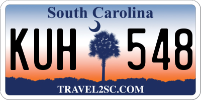 SC license plate KUH548