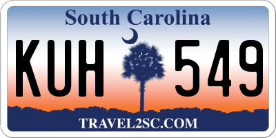 SC license plate KUH549