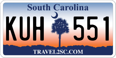SC license plate KUH551