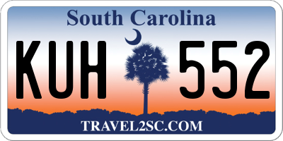 SC license plate KUH552