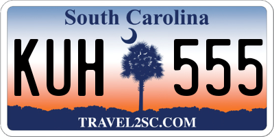 SC license plate KUH555