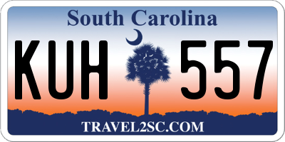 SC license plate KUH557