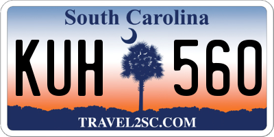 SC license plate KUH560