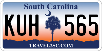 SC license plate KUH565