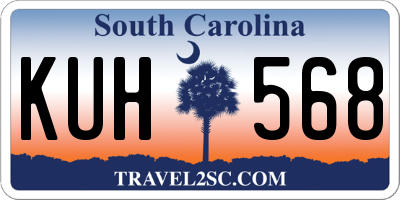 SC license plate KUH568