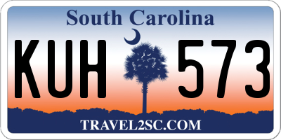 SC license plate KUH573