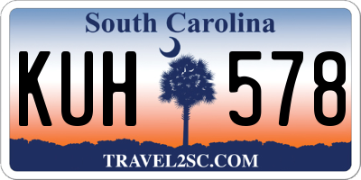 SC license plate KUH578