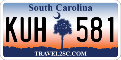 SC license plate KUH581