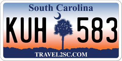 SC license plate KUH583