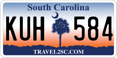 SC license plate KUH584