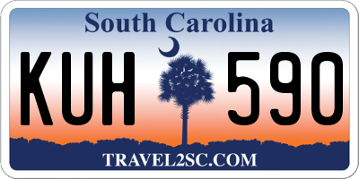 SC license plate KUH590
