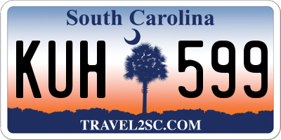 SC license plate KUH599