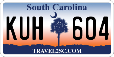 SC license plate KUH604