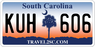 SC license plate KUH606