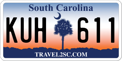 SC license plate KUH611