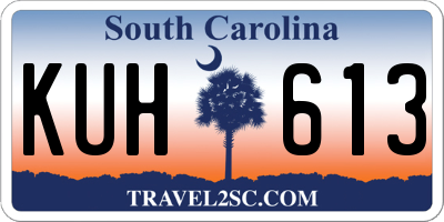 SC license plate KUH613
