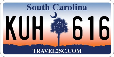 SC license plate KUH616