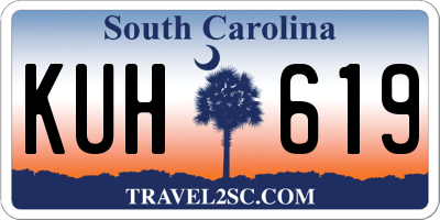 SC license plate KUH619
