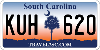 SC license plate KUH620