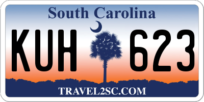 SC license plate KUH623
