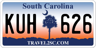 SC license plate KUH626