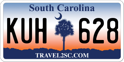 SC license plate KUH628