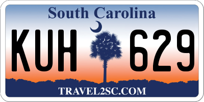 SC license plate KUH629