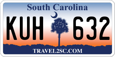 SC license plate KUH632