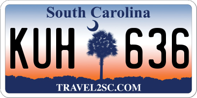 SC license plate KUH636