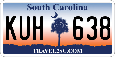 SC license plate KUH638