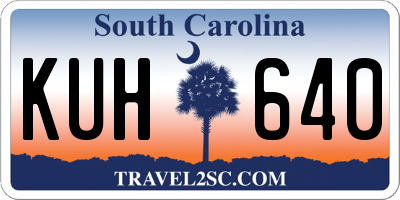 SC license plate KUH640