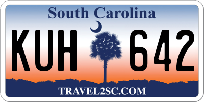 SC license plate KUH642