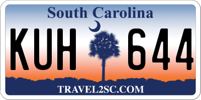 SC license plate KUH644