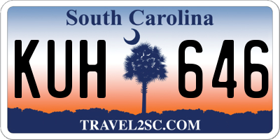 SC license plate KUH646